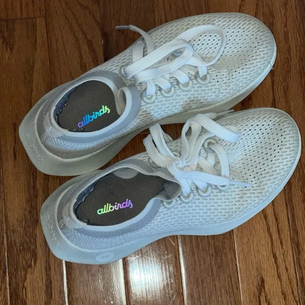 Allbirds Women's TD Tree Dasher Knit Running Shoe White Size 7.5